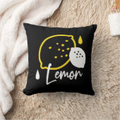 抽象芸術レモンイラストレーションフレッシュシトラスアート クッション (ブランケット)