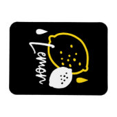 抽象芸術レモンイラストレーションフレッシュシトラスアート マグネット (横)