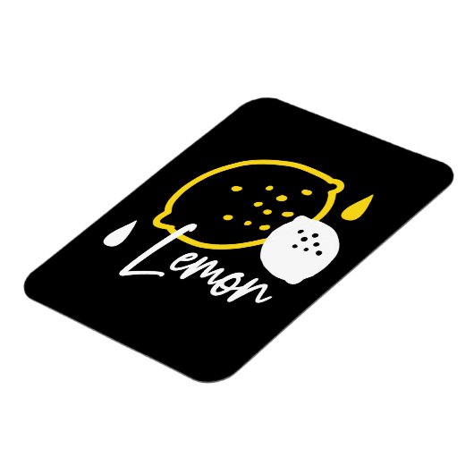 抽象芸術レモンイラストレーションフレッシュシトラスアート マグネット (左側)