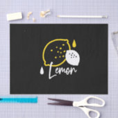 抽象芸術レモンイラストレーションフレッシュシトラスアート 薄葉紙 (クラフト)