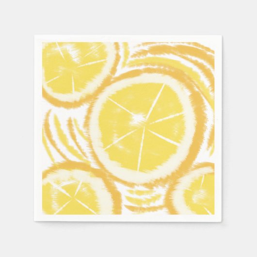 抽象芸術レモンサマーコレクション スタンダードカクテルナプキン (正面)