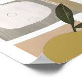 抽象芸術レモンミニマリスト ポスター (角)