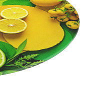 抽象芸術レモンライム自然アート カッティングボード (角)