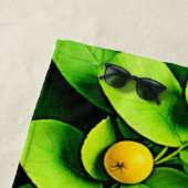 抽象芸術レモンライム自然アート ビーチタオル (インサイチュ)