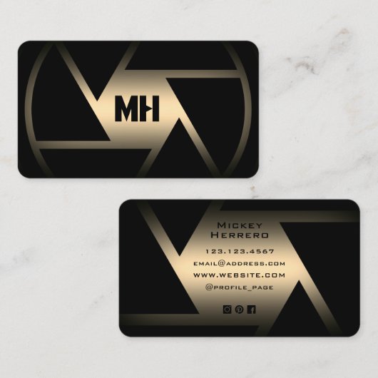 抽象芸術レンズ名刺 名刺 (正面/裏面)