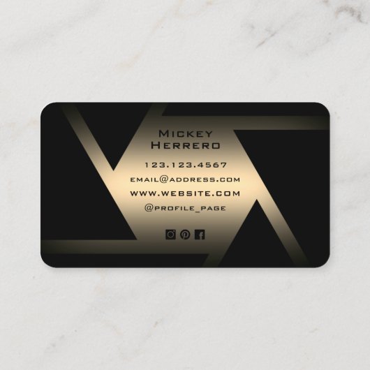 抽象芸術レンズ名刺 名刺 (裏面)