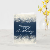 抽象芸術レーエレガントス&パールスハッピーバースデー カード (黄色い花)