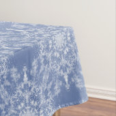 抽象芸術レースのようフラクタル雪片パターン(青) テーブルクロス (インサイチュ)