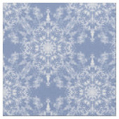 抽象芸術レースのようフラクタル雪片パターン(青) ファブリック (クローズアップ)