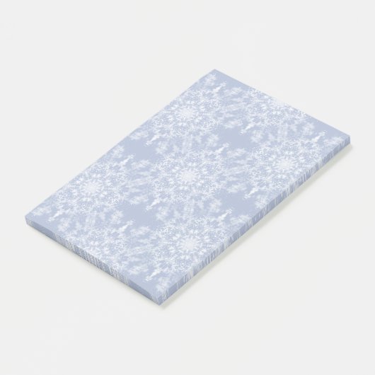 抽象芸術レースのようフラクタル雪片パターン(青) ポストイット (アングル)