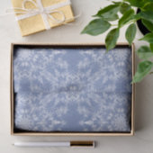 抽象芸術レースのようフラクタル雪片パターン(青) 薄葉紙 (ギフト)