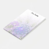 抽象芸術レースのようフローラデザインパープルブルーカスタム ポストイット (アングル)