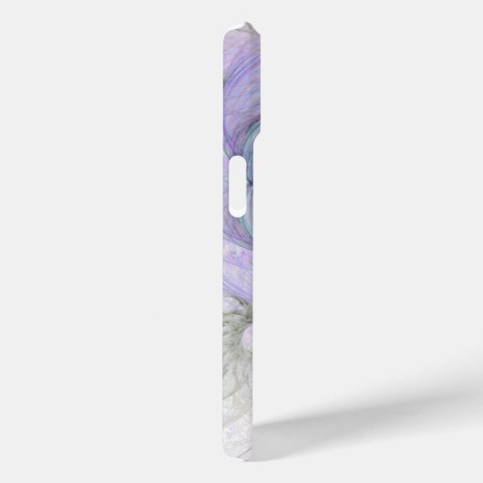 抽象芸術レースのよう花紫色ブルーデジタルアート Case-Mate iPhoneケース (裏面 / 右)