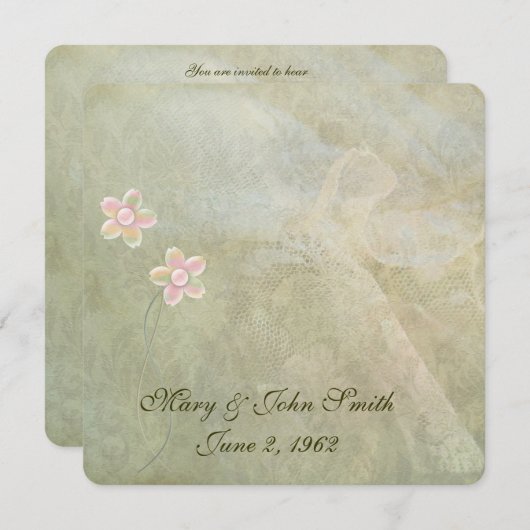 抽象芸術レースの誓いの更新 招待状 (正面/裏面)