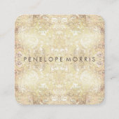 抽象芸術レースルック美しいスタイル スクエア名刺 (正面)