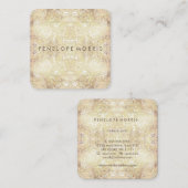 抽象芸術レースルック美しいスタイル スクエア名刺 (正面/裏面)