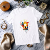 抽象芸術ロウソク炎 | ライ芸術的ト&ファイア トライブレンドTシャツ