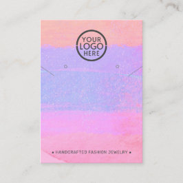 抽象芸術ロゴのネックレスとイヤリングのディスプレイを追加 コーリングカード