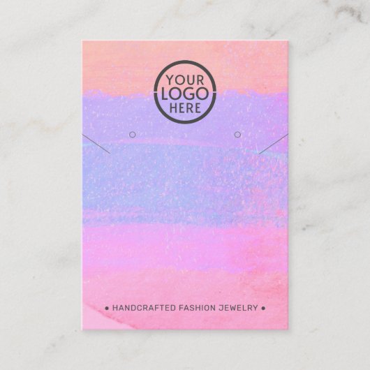 抽象芸術ロゴのネックレスとイヤリングのディスプレイを追加 コーリングカード (正面)