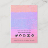 抽象芸術ロゴのネックレスとイヤリングのディスプレイを追加 コーリングカード (裏面)