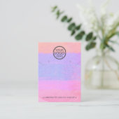 抽象芸術ロゴのネックレスとイヤリングのディスプレイを追加 コーリングカード (スタンド正面)