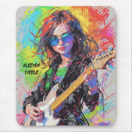抽象芸術ロックギタリスト マウスパッド