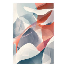 抽象芸術ロックグレーと赤モダン