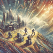 抽象芸術ロックバンド シール (正面)