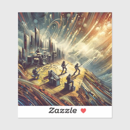 抽象芸術ロックバンド シール (シート)