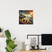 抽象芸術ロックバンド ポスター (ホームオフィス)