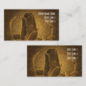 抽象芸術ローズブラウンフローラ名刺 名刺 (正面/裏面)