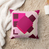 抽象芸術ローズレッド クッション (ブランケット)