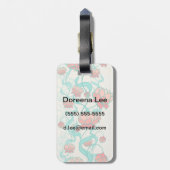 抽象芸術ロータスパターン ラゲッジタグ (裏面縦)