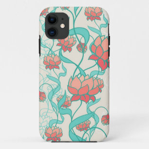 抽象芸術ロータスパターン iPhone 11 ケース