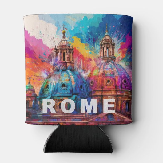 抽象芸術ローマスカイライン 缶クーラー (裏面)