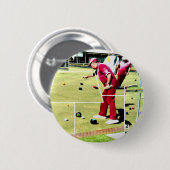 抽象芸術ローンボウル絵を描油、 缶バッジ (正面&裏面)