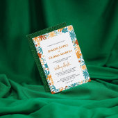 抽象芸術ワイルドフラワーシックはっきりしたブライトボホ結婚ズ 招待状