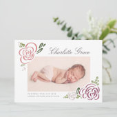 抽象芸術ワイルドフラワーフォト誕生 案内状 (スタンド正面)