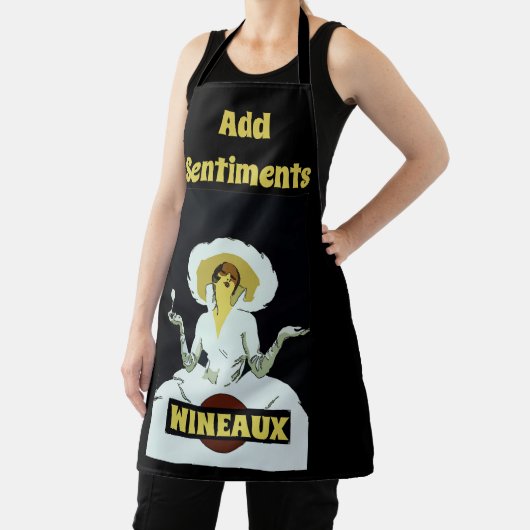 抽象芸術ワインデザインの編集と追加文字、エプロン エプロン (インサイチュ)