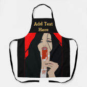 抽象芸術ワインデザイン追加文字、エプロン エプロン (正面)
