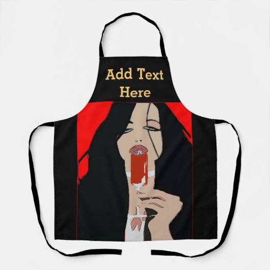 抽象芸術ワインデザイン追加文字、エプロン エプロン (正面)