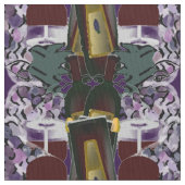 抽象芸術ワインボトル ファブリック (クローズアップ)