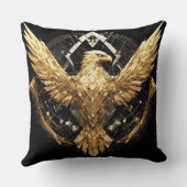 抽象芸術ワシの広がる翼 クッション (裏面)