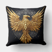 抽象芸術ワシの広がる翼 クッション (裏面)