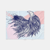 抽象芸術ワシ フリースブランケット (正面(横))
