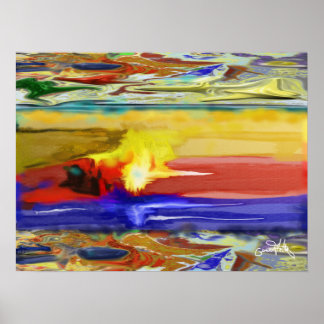 抽象芸術ワールドのレイヤ ポスター