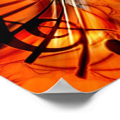 抽象芸術ヴァイオリン美術 ポスター (角)