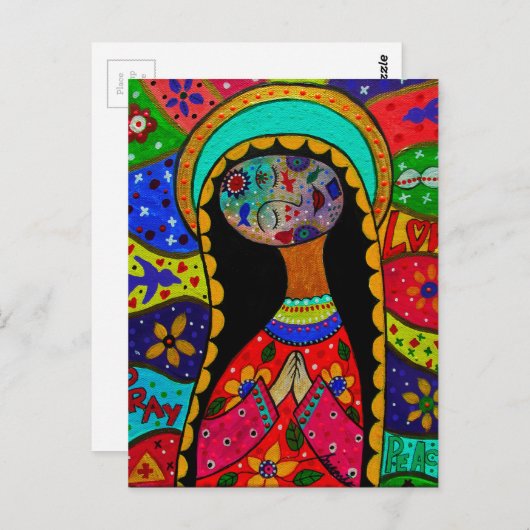 抽象芸術ヴァージングアダルーペ ポストカード (正面/裏面)