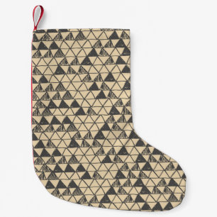 抽象芸術ヴィンテージの三角形パターン。 スモールクリスマスストッキング