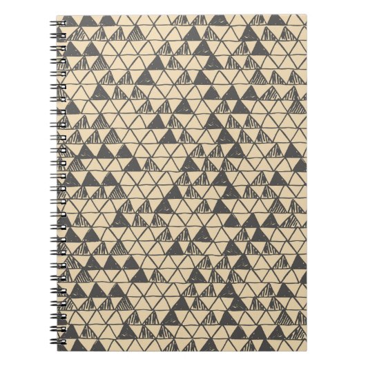 抽象芸術ヴィンテージの三角形パターン。 ノートブック (正面)